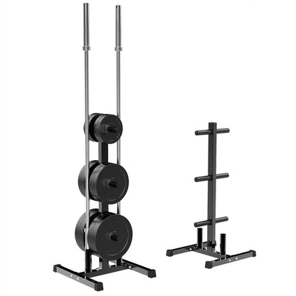 2 In. Olympic Weight Plate and Barbell Storage Tree Stand Rack