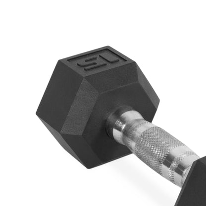 (2 Pack)  Barbell, 50Lb Coated Hex Dumbbell, Single