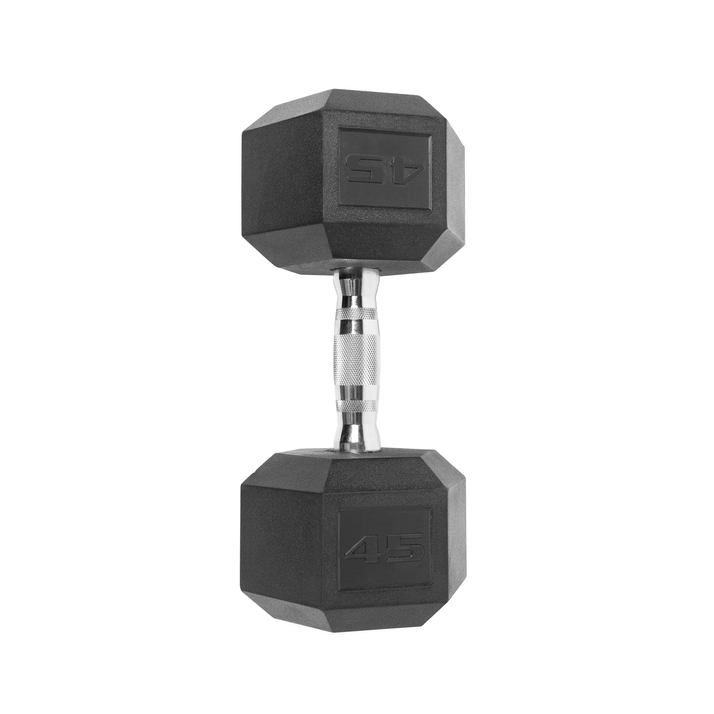 (2 Pack)  Barbell Coated Hex Dumbbell, Single 45 Lbs.