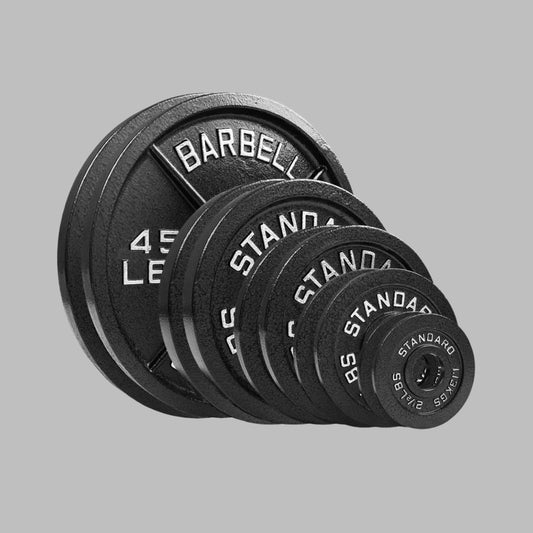 Steel Olympic Plates 175Lb Set - Olympic Standard Premium Coated 2.5Lb, 5Lb, 10Lb, 25Lb, 45Lb Pairs for Weight Lifting Powerlifting