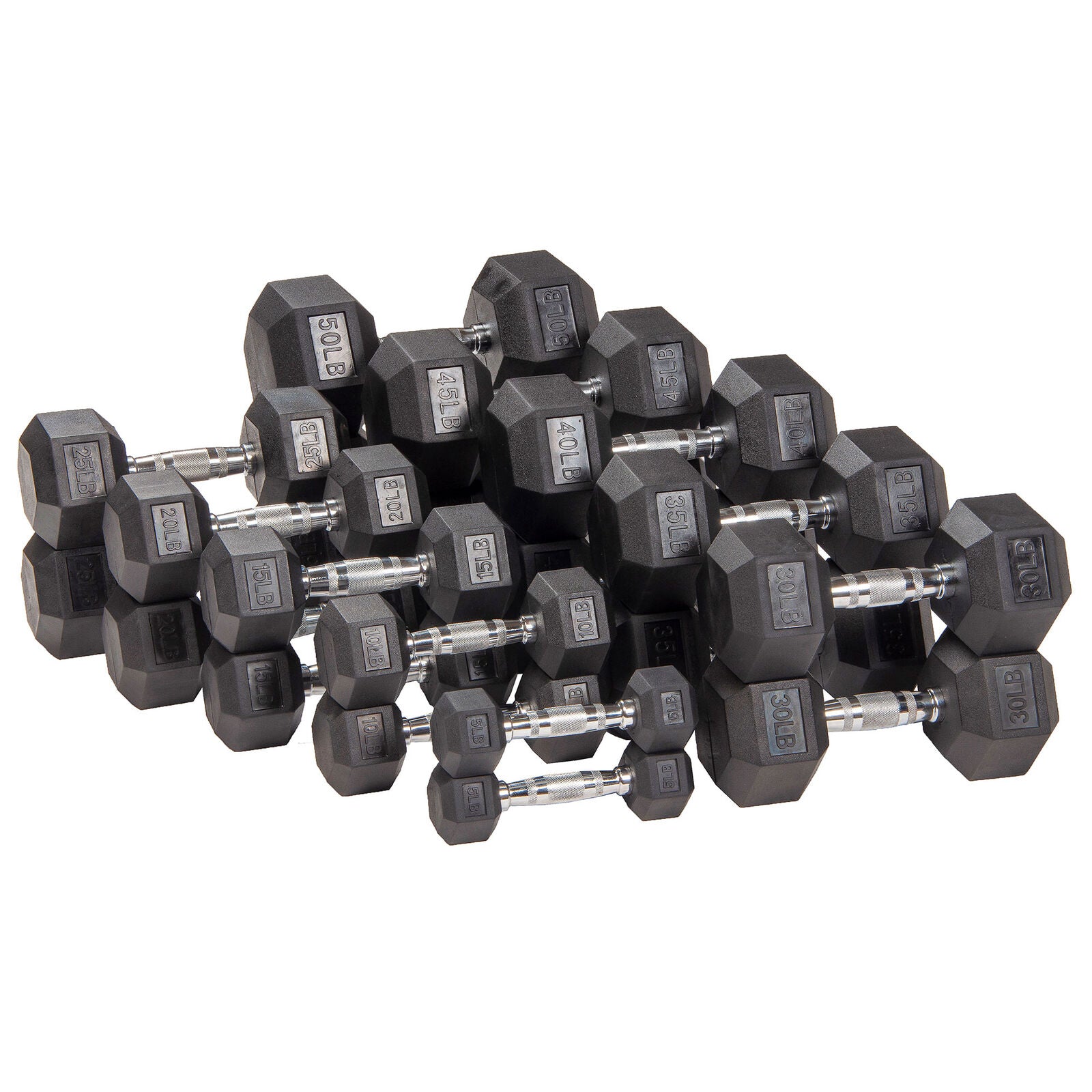 Signature Fitness Hex Dumbbells Strength Training Workout Equipment Set, 10 Lbs