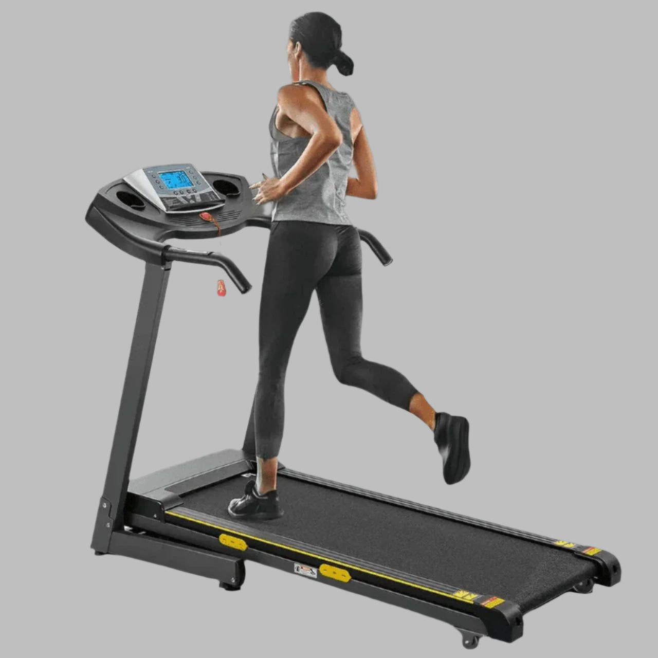 Treadmill with Incline Folding with 12-Level Automatic Incline 2.5Hp Power 8.5Mhp Speed Running Machine 15 Preset Training Program Electric Treadmill for Home Use