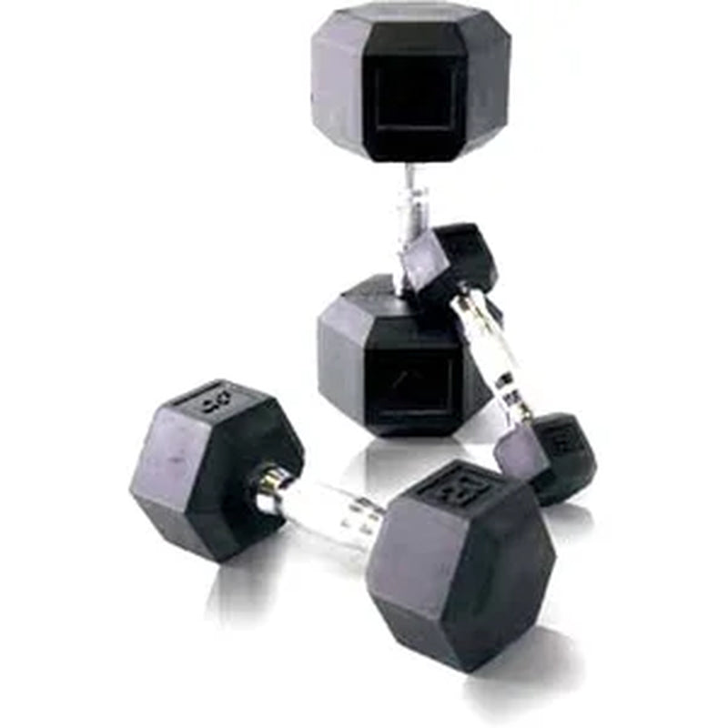 (2 Pack)  Barbell, 50Lb Coated Hex Dumbbell, Single